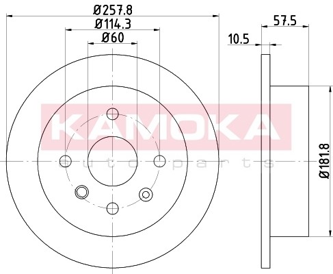 KAMOKA Tarcza hamulcowa 103168 103168