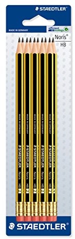 Staedtler 122-2BK 10 Noris ołówek, HB, gumką, 10 sztuk 122-2 BK10