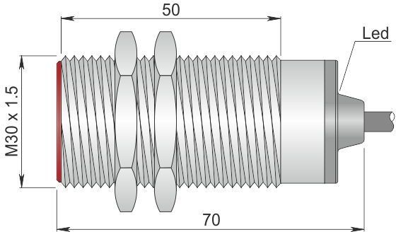 ORNO indukcyjny 30 mm SI30-C10 NPN NO+NC I30000039