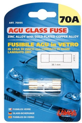 Lampa AGU bezpiecznik szklany 70 AMP 70095