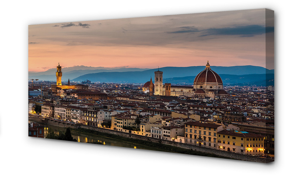 PL Tulup Obrazy na płótnie Włochy Panorama góry katedra 120x60cm
