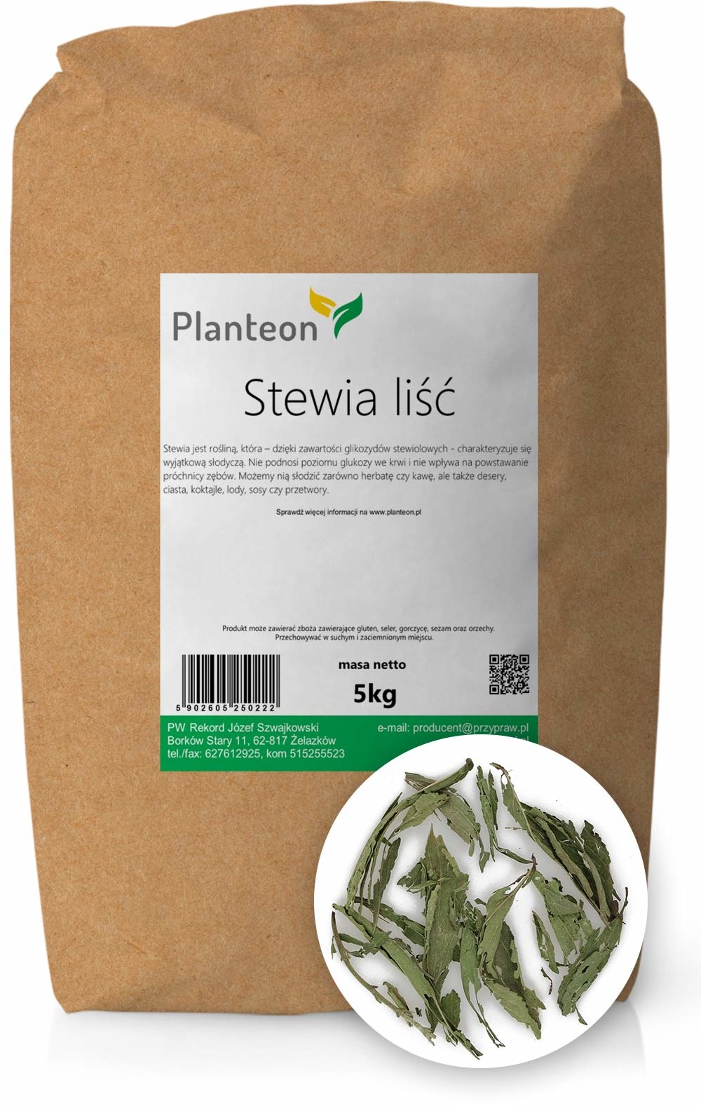 Planteon Stewia liść 5kg 2-0400-01-6