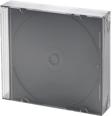 HEITECH Pudełko na płyty CD/DVD HEITECH 5 szt Slim Czarny