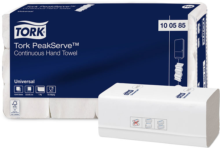 Tork Ręcznik papierowy Tork PeakServe Continuous 4920 szt biały celuloza 100585