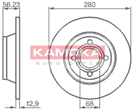 KAMOKA Tarcza hamulcowa 1031036