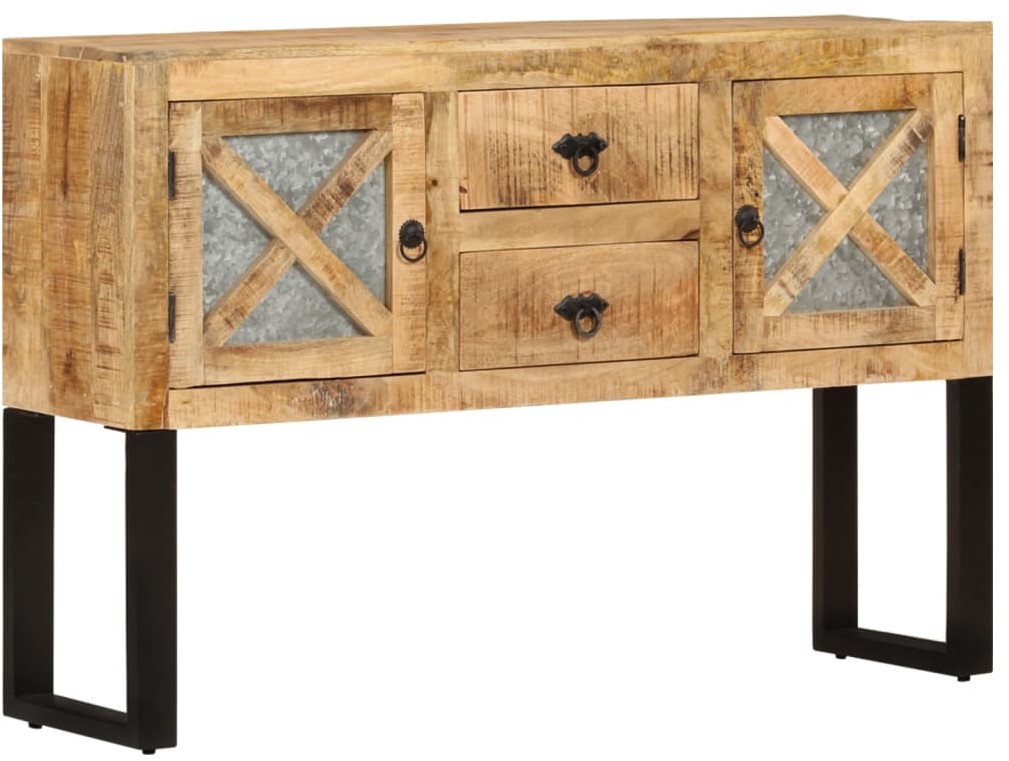 vidaXL Szafka, 110x30x74 cm, surowe drewno mango