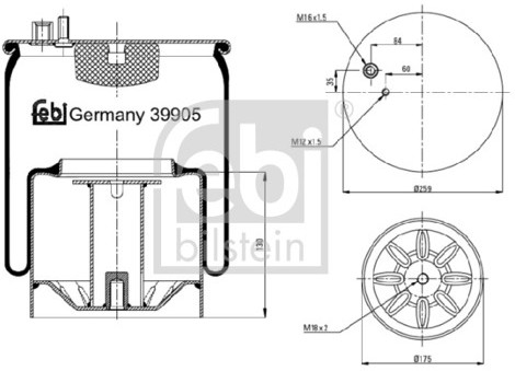 FEBI Mieszek, klimatyzacja FEBI 39905
