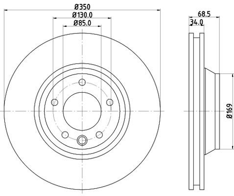 HELLA PAGID Tarcza hamulcowa PAGID 8DD 355 109-781