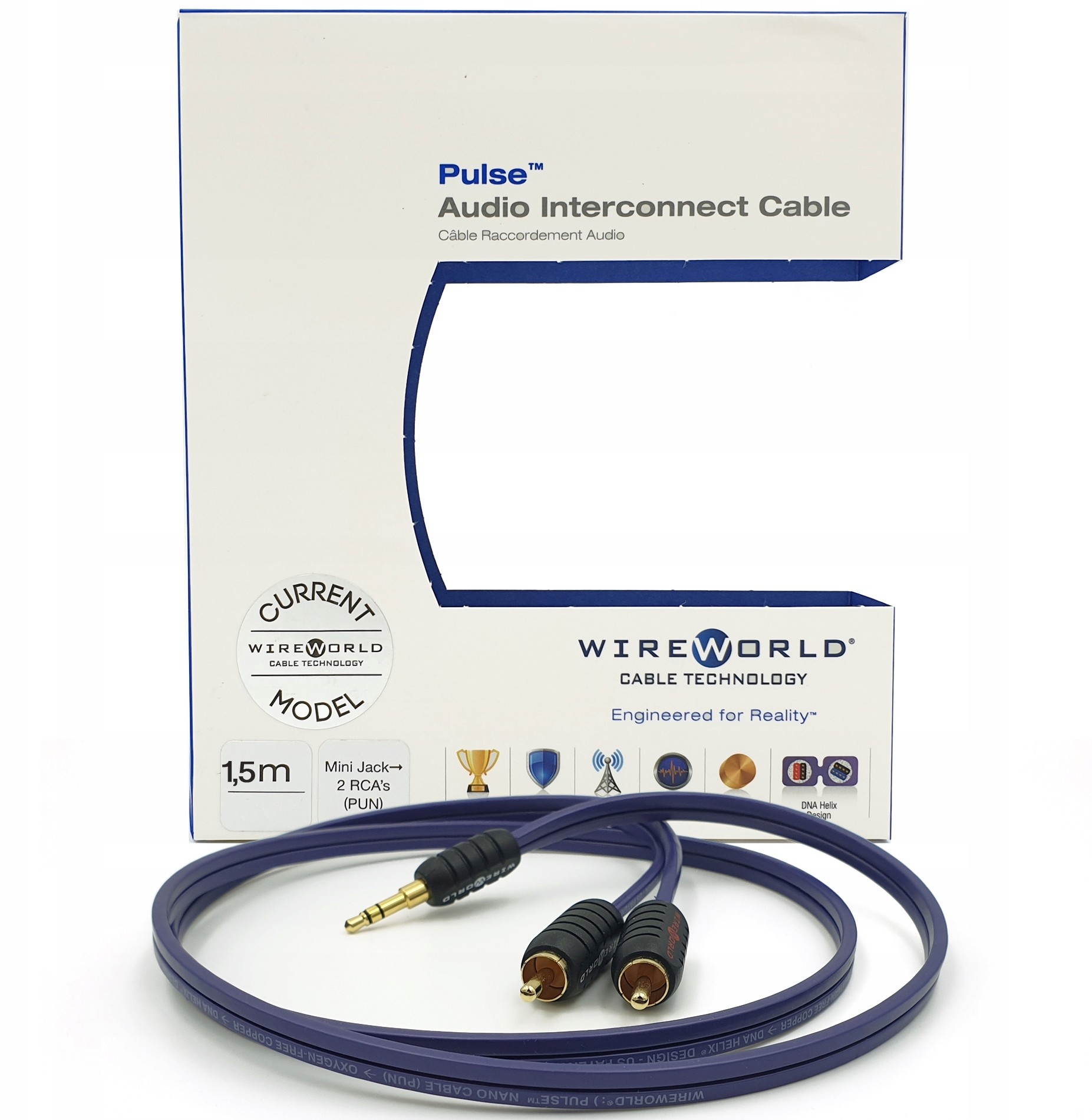 Wireworld Pulse 1xMiniJack-2RCA 1.5m