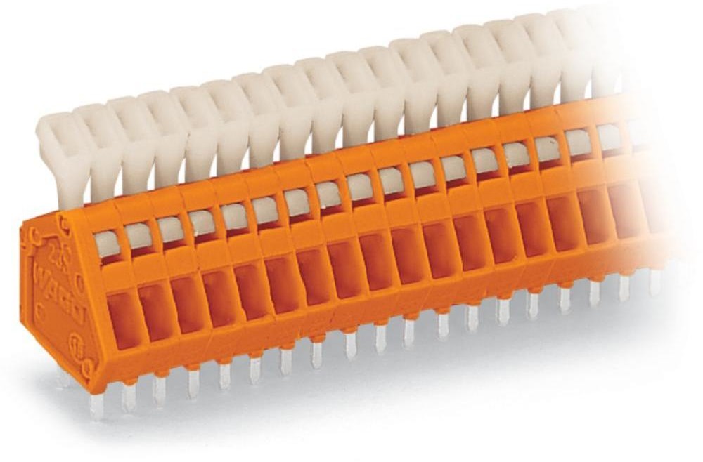 Wago Zacisk sprężynowy 0.50 mm Ilość PIN 16 233-516 Kolor pomarańczowy 100 szt 233-516