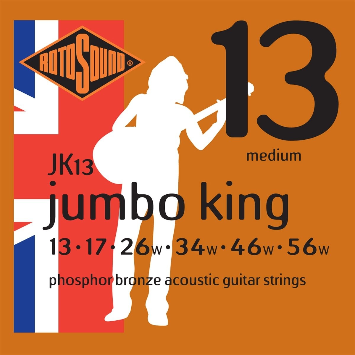 Rotosound rotos górne Jumbo King Acoustic Guitar Strings JK13