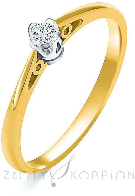 Złoty Skorpion Pierścionek zaręczynowy - wzór Au-Pz-111 Au-Pz-111