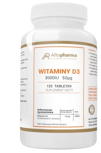 Altopharma Witaminy D3 2000 IU 50 g 120 tabletek 1146126