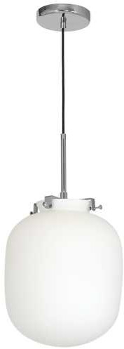 Luminex Lampa wisząca zwis żyrandol Baco 1x60W E27 chrom/biały 8352