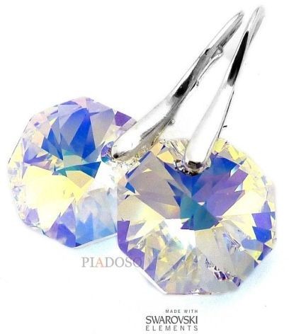 Swarovski piękne kolczyki AURORA SREBRO
