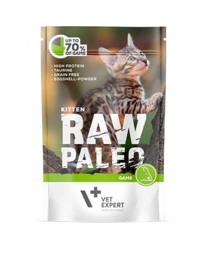 Vet Expert RAW PALEO KITTEN Z DZICZYZNĄ 100g