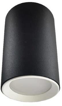 Light Prestige Tuba natynkowa czarna z białym ringiem MANACOR 9 cm LP-232/1D - 90 BK/WH-0