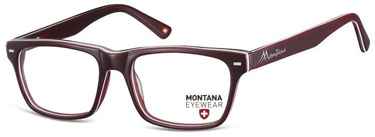 Montana Okulary oprawki optyczne, korekcyjne MA73D bordowe MA73D