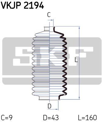 SKF Zestaw osłon, układ kierowniczy VKJP 2194