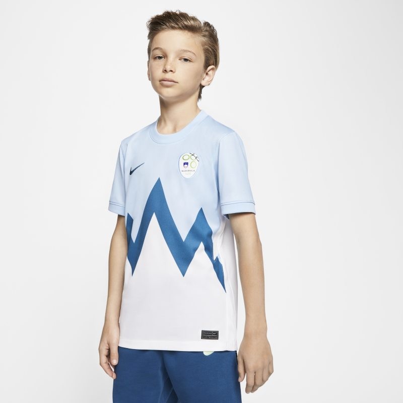 Nike Koszulka piłkarska dla dużych dzieci Slovenia 2020 Stadium Home - Niebieski CD1055-436