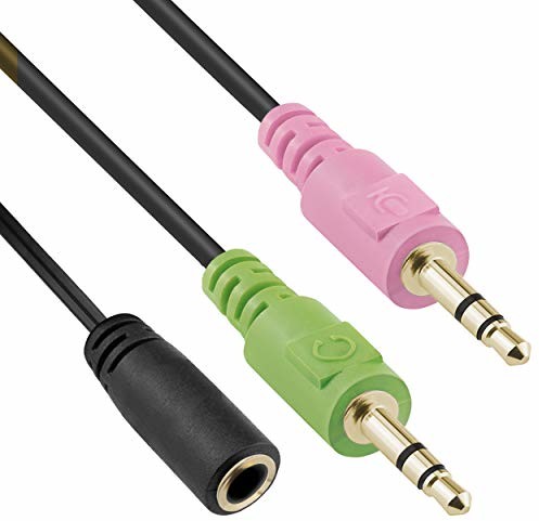 mumbi mumbi Zestaw słuchawkowy jack kabel adaptera 2 x 3,5 mm na 1 x złącze jack