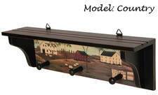 Atrix Wieszak ozdobny półka MDF country