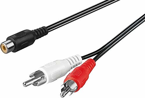 PremiumCord Premium Cord kabel 1x gniazdo cinch - 2X wtyk cinch 20 cm