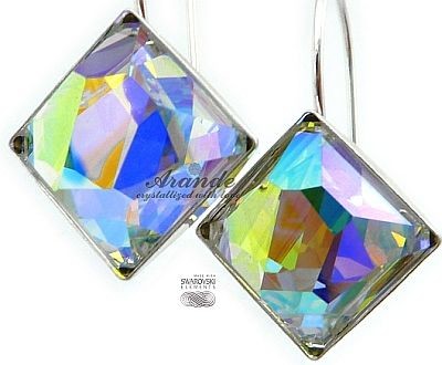 Swarovski Kolczyki Certyfikat Aurora Srebro