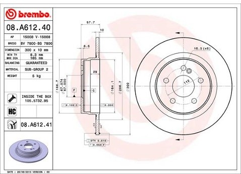 BREMBO 08.A612.41