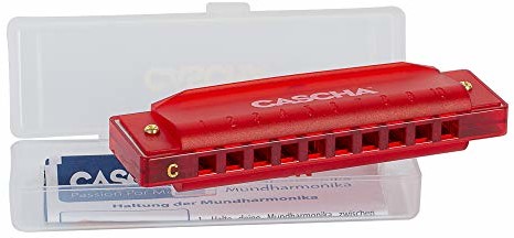 CASCHA Cascha Fun Blues Harmonica in C Dur Red  Diatoniczna harmonijka ustna HH 2273