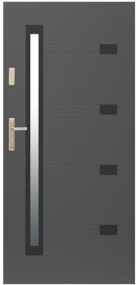 Drzwi zewnętrzne Zitron 90 prawe antracyt D/T55/Z/A/80P