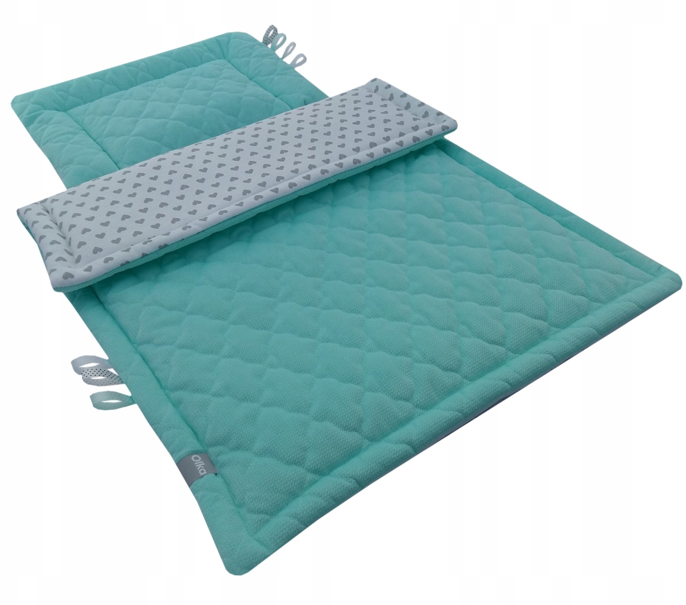 Pościel komplet do wózka Velvet 75x100 mięta Olka