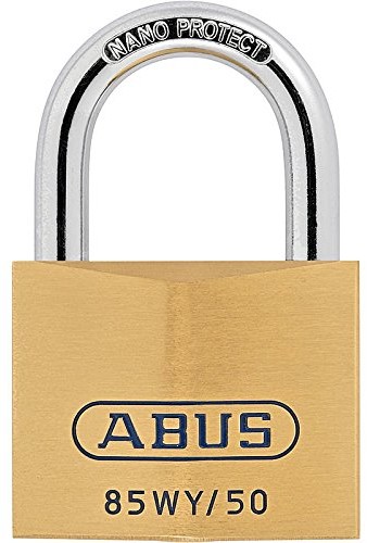 Abus ABUS 79655 Kłódka z kartą zabezpieczającą, mosiądz, 85/50