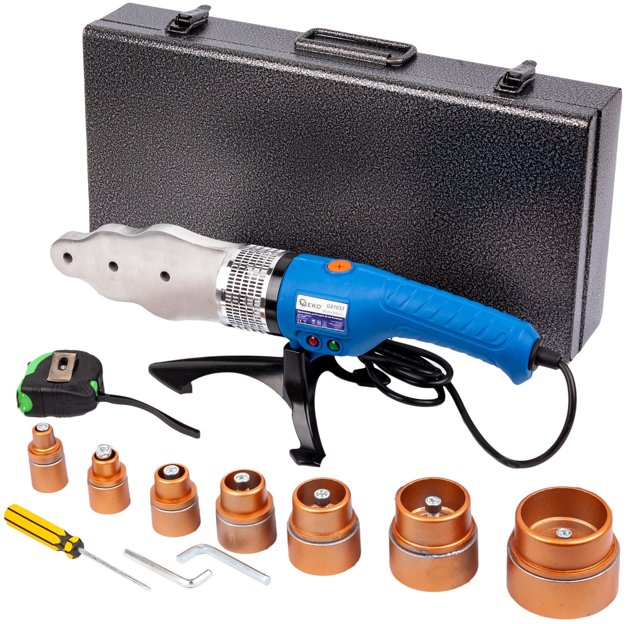 GEKO Zgrzewarka do zgrzewania rur PP PCV polifuzyjna 16-63mm 1500W G81033