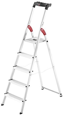 Hailo L60 EasyClix 8160-601 drabina z aluminium, z uniwersalnym pojemnikiem 8160-507