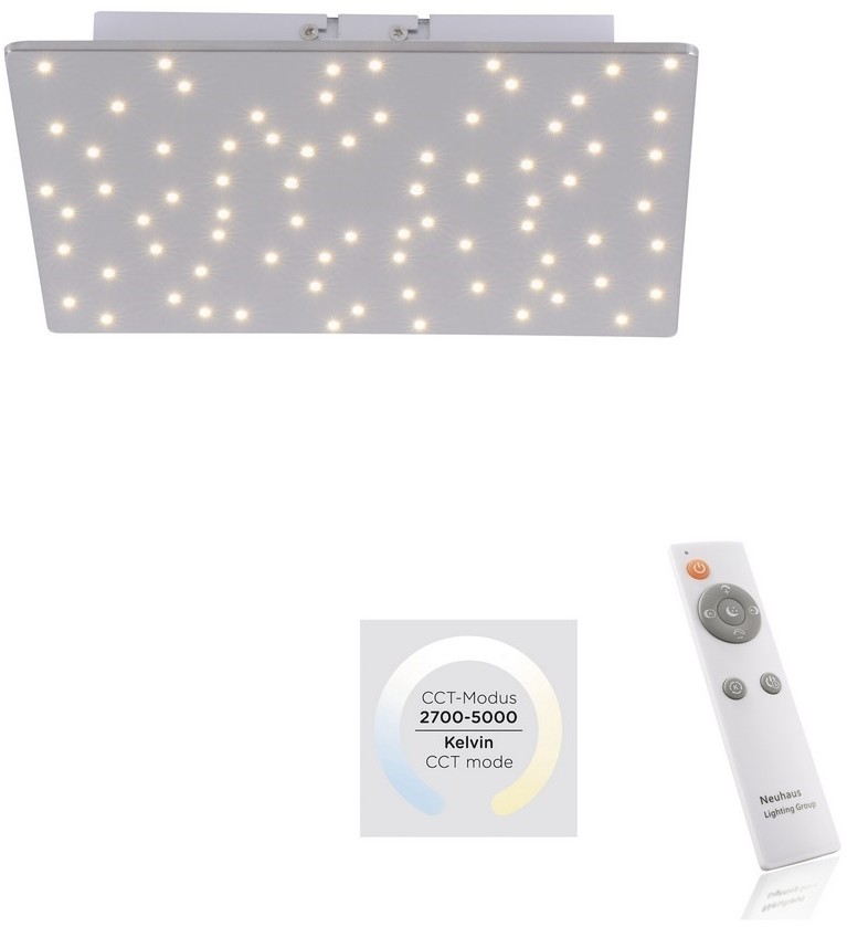 Leuchten Direkt 14670-55 - LED Plafon ściemnialny SPARKLE LED/12W/230V + Pilot