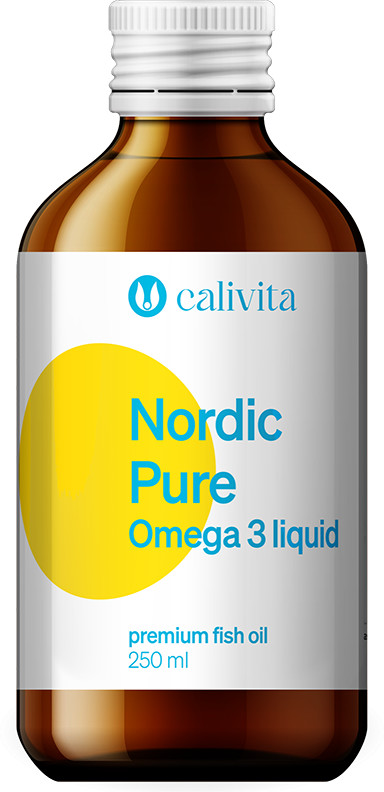 Calivita Nordic Pure Omega 3 Liquid Płynny suplement diety klasy premium z kwasami tłuszczowymi omega-3 z naturalnych źródeł - wątroby dorsza CV0326