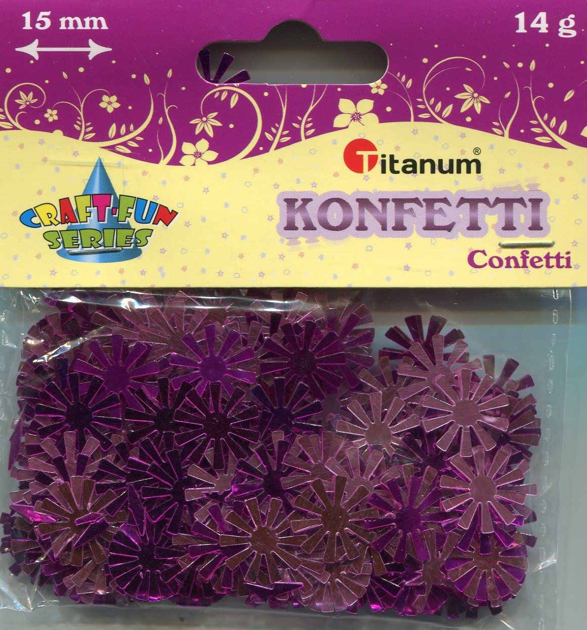 Titanum Konfetti Kwiaty 15 mm 14g