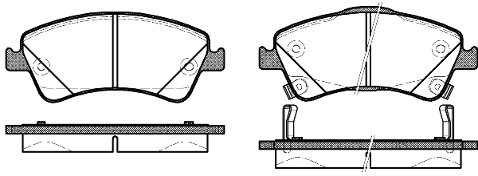 RoadHouse Zestaw klocków hamulcowych, hamulce tarczowe 21341.12