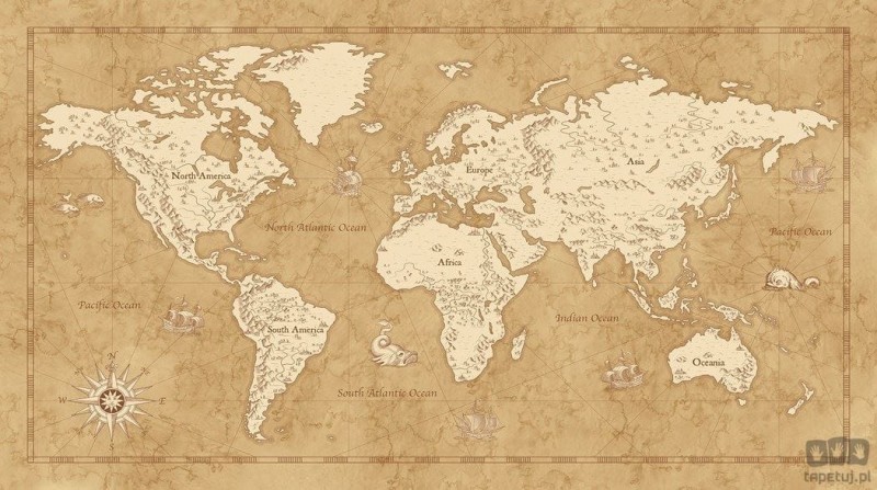 Komar Fototapeta Vintage World Map IAX10-0027 IAX10-0027_opcje