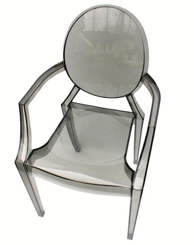 King Home Krzesło 54x55x94cm Louis dymione czarne 124-APC.DYMIONY