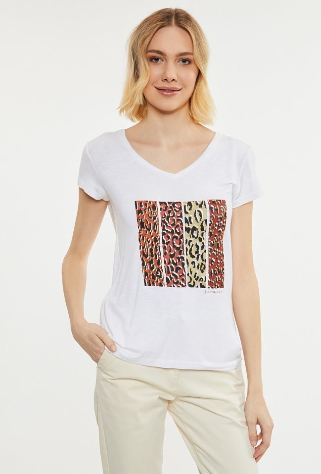Monnari T-shirt z ozdobnym panelem -