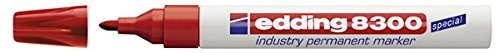 Edding 4  8300002 8300 indr ustry Permanent Marker  10er pudełko  czerwony  idealny do znaczniki na lekko tłuste i miejsce do przechowywania bigen powierzchni 4-8300002