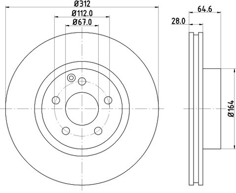 HELLA PAGID Tarcza hamulcowa PAGID 8DD355108-821