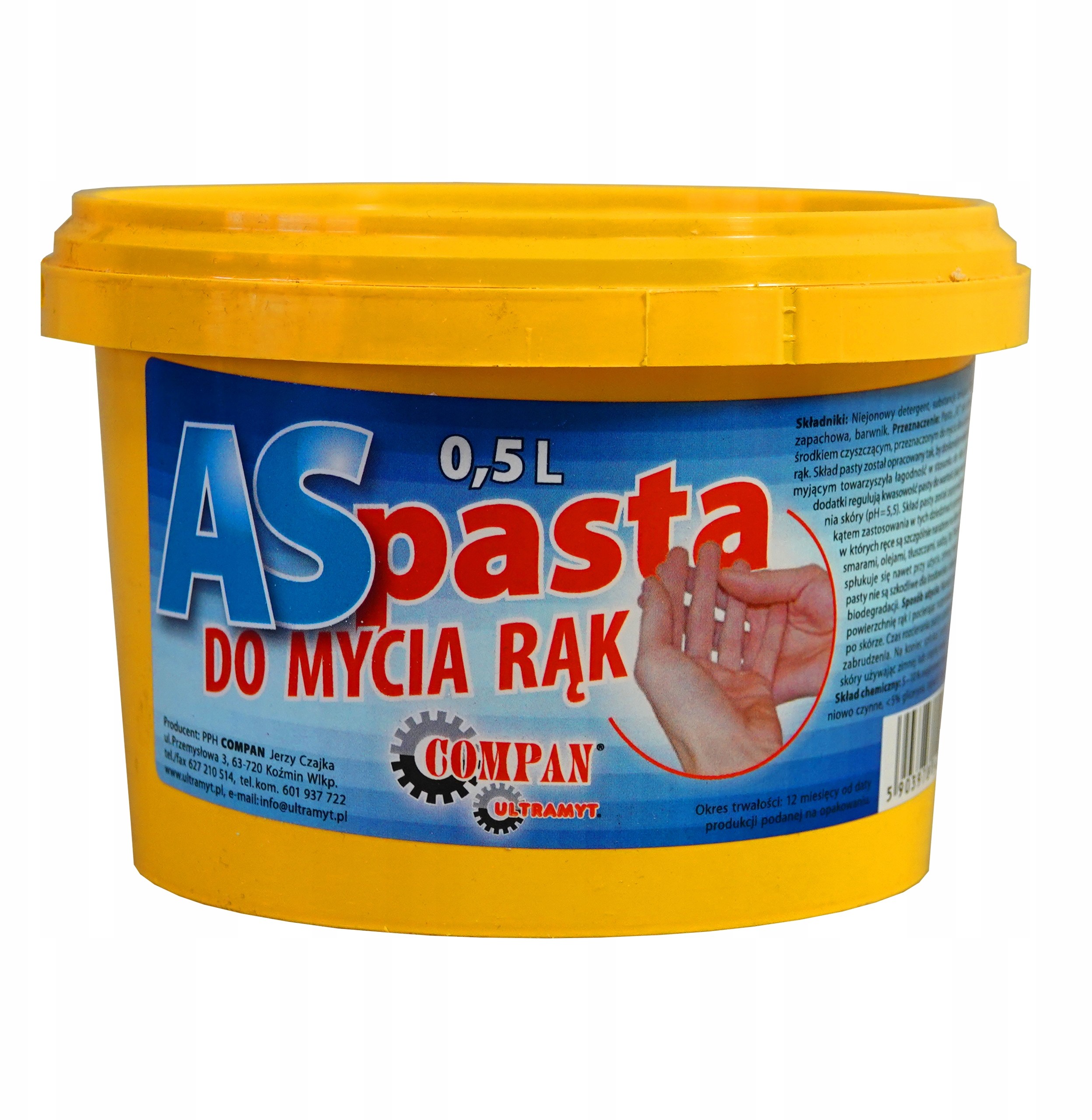 Pasta środek czyszczący do mycia rąk Bhp As 0,5 L