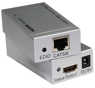PremiumCord HDMI extender 60 m jeden przewód Cat5e/Cat6 khext60 1 (khext60-1)