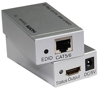 PremiumCord HDMI extender 60 m jeden przewód Cat5e/Cat6 khext60 1 (khext60-1)
