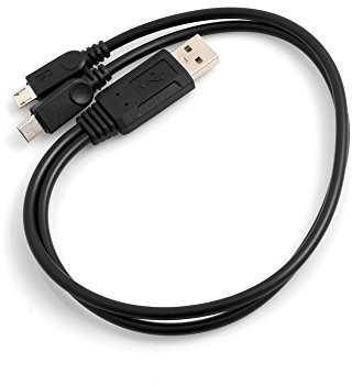 System-S Y-Kabel USB 2.0 Typ A Splitter do 2 X 39 cm Micro USB kabel do transmisji danych Kabel do ładowania 10090054904175