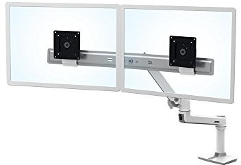 Ergotron LX Dual bezpośrednio do monitora Biały dopuszczalne obciążenie do 63,5 cm 25 cale 0,9  5 kg. Pro wyświetlacz 33 cm podnieść VESA 75 X 75 100 X 100 MM 45-489-216