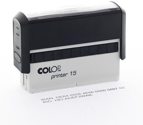 Colop 101845 Printer 15 zestaw 2 wierszy do samodzielnego informacji do extralange tekstu 101845